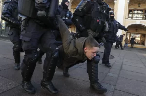 At least 4,640 people were detained during protests in Russia on Sunday, OVD-Info, an independent monitoring group that tracks detentions in Russia, reports.